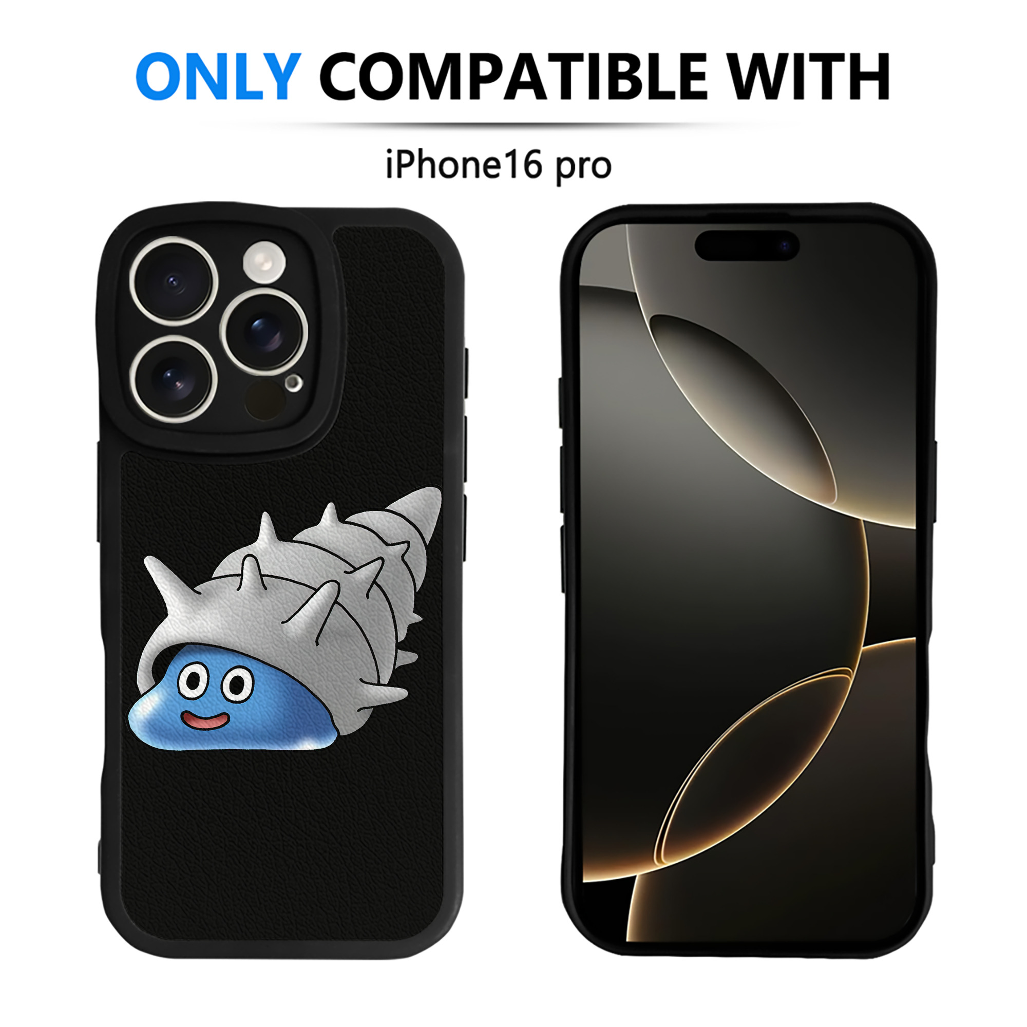 （画像用） ドラゴンクエスト Doragon Kuesuto Dragon Quest 【iPhone 16シリーズ対応】シリコンスマホケース（レザー調） 材質：シリコン